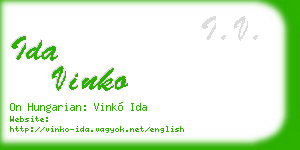 ida vinko business card