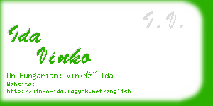 ida vinko business card